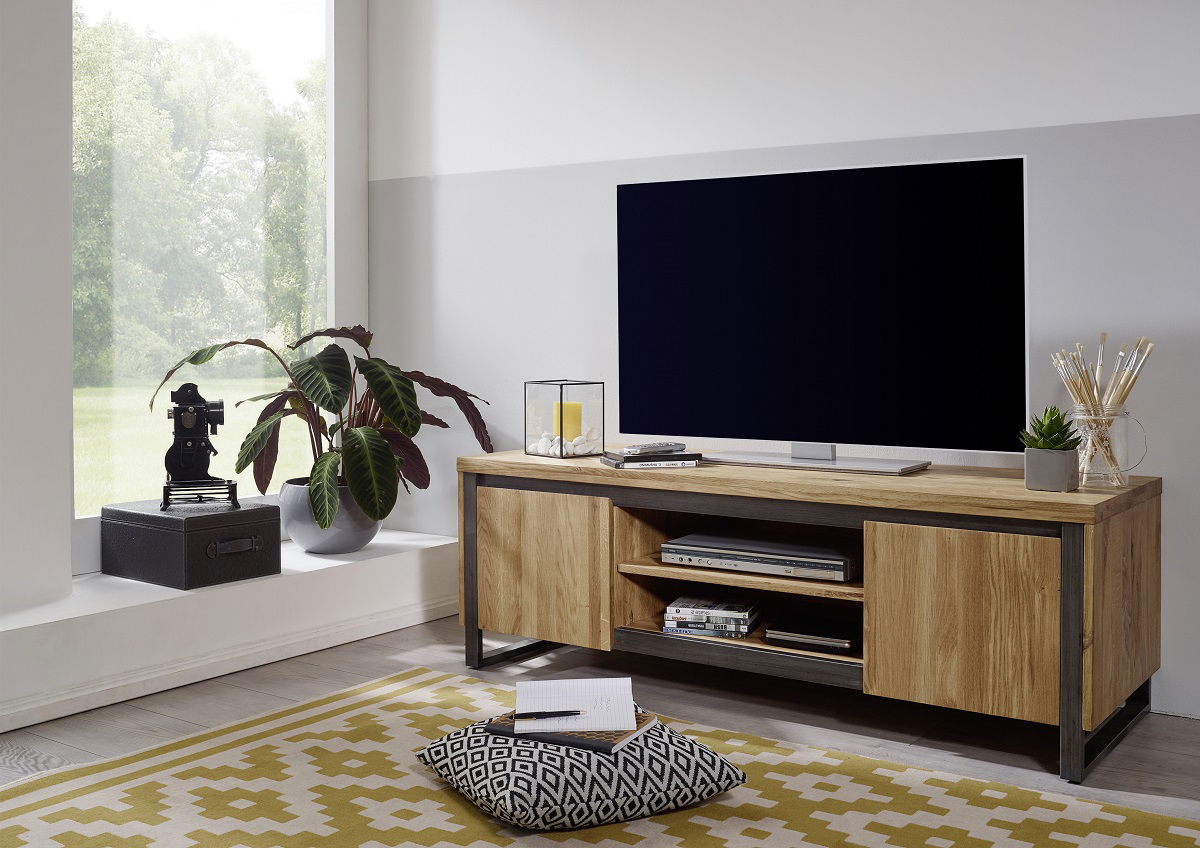 TV Element 150cm Taipeh Eiche Metall geburstet