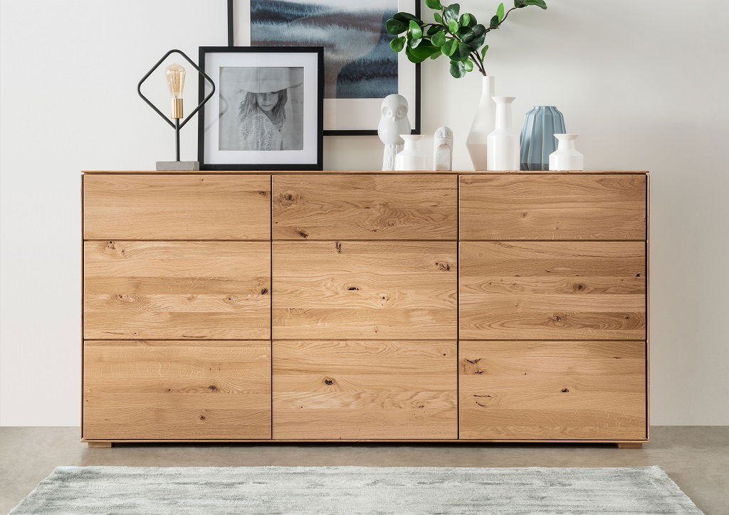 Sideboard Wild Oak 120cm hotsell grau Eiche mit natürlicher Baumkante Mod